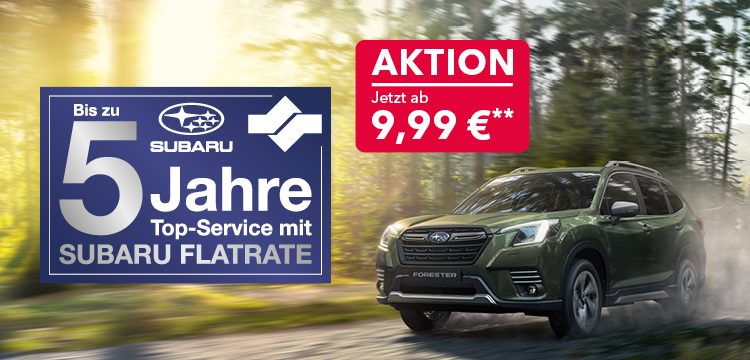 Subaru Flatrate ab 9,99 € monatlich.**